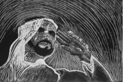 Hind Al Hamed Woodcut 18 x 24”