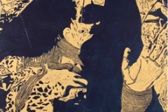 Lateefa Al Nuaimi Woodcut 18 x 24”